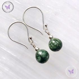 Classical Seraphinite Silver Earrings